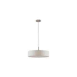 pendant luminaire TIM Ø 50CM up / down, with diffuser E27 IP20, nickel matt dimmable