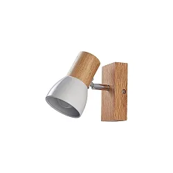 wall and ceiling luminaire ELTASSO 1 flame, adjustable E14 IP20, light wood dimmable
