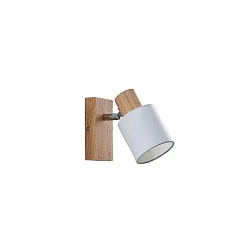 wall and ceiling luminaire PRUNI 1 flame, adjustable E14 IP20, light wood dimmable