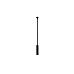 pendant luminaire TOMEK 270MM 1 flame, cylindrical, rigid GU10 IP20, black matt dimmable
