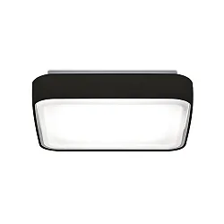 LED ceiling luminaire KORI 31 x 31cm, direct / indirect, 15W 3000K 1370lm, shade chintz black / opal