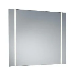 Surface LED wall / mirror luminaire MIRROR, IP44, 2-sided, partly matt, 80 x 80cm, 2x20W 3000K 2x2062lm, CRi > 90