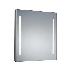 Surface LED wall / mirror luminaire MIRROR, IP44, 2-sided, partly matt, 60 x 60cm, 2x12W 3000K 2x1138lm, CRi > 90