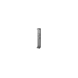 bollard lamp ALOR 2-fold, square, short, with socket IP44, powder coated, graphite grey 