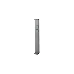 bollard lamp ALOR 2-fold, square, long, with socket IP44, powder coated, graphite grey 