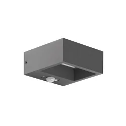 outdoor wall luminaire LIGEA with sensor, switchable LED IP54, grey 