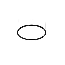 pendant luminaire DEVON Ø 120CM for VDU workstation, Bluetooth controllable IP20, powder coated, black matt dimmable