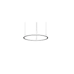 pendant luminaire ANDROS IN/OUT Ø 800CM Matter controllable IP20, powder coated, black matt dimmable