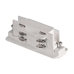 Electric connector for 3-phase power tracks, white