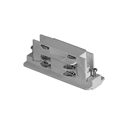 Electric connector for 3-phase power tracks, silver