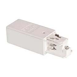 End position power feed for 3-phase power tracks, protective conductor on the right, white