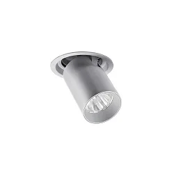 ceiling recessed luminaire TRAXX MINI swivelling, rotatable, direct IP20, silver dimmable