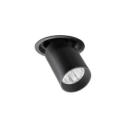 ceiling recessed luminaire TRAXX MIDI swivelling, rotatable, direct IP20, black dimmable