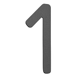 House number 1 anthracite, height 16cm