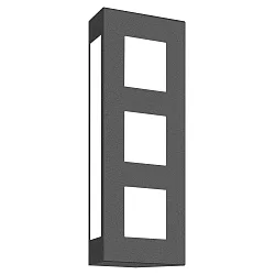 Outdoor wall luminaire 22, E27, IP44, aluminium, anthracite