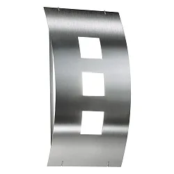 Outdoor wall luminaire AQUA TOMA, IP44, E27 max. 75W, stainless steel / opal glass, brushed