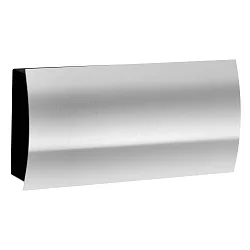 Newspaper compartment  curved from stainless steel, IP44, height 16cm, brushed