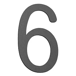House number 6 anthracite, height 16cm