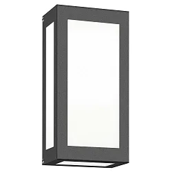 Outdoor wall luminaire AQUA RAIN, IP44, E27, stainless steel / opal glass, anthracite
