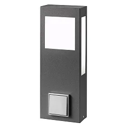 Outdoor floor luminiare AQUA PAULO with motion detector, angular, 40cm, IP44, 2G11, stainless steel, anthracite