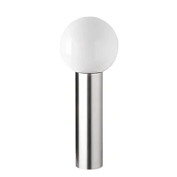 Outdoor floor luminiare  AQUA BALL, IP44, E27, stainless steel / opal glass, height 60cm