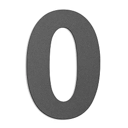 House number 0, height 25cm, anthracite
