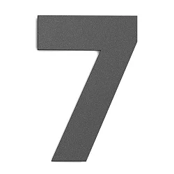House number 7, height 25cm, anthracite