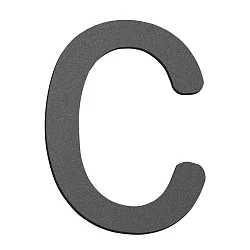 House number extension c anthracite, height 16cm