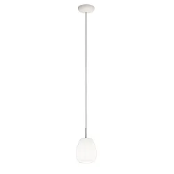 pendant luminaire BAGAN E27 IP20, mat, opal white dimmable
