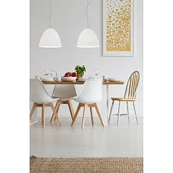 Pendant luminaire BELL, 2x E27, IP20, white matt