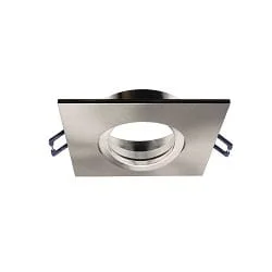 recessed spotlight SAMSOLA MAX square, swivelling IP20, silver brushed dimmable