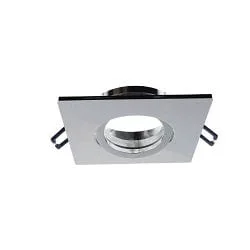 recessed spotlight SAMSOLA MAX square, swivelling IP20, glossy, silver dimmable