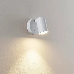 reading lamp CAN TILT ROUND round, with switch, cardanic swivelling GU10 IP20, white 