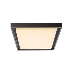 Outdoor LED ceiling luminaire ARNEB, IP54, 34 x 34cm, dark grey, 30W 3000K 2300lm 113°