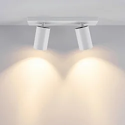 ceiling luminaire CAN TILT SQUARE 30.5CM 2 flames, square, cardanic swivelling GU10 IP20, white