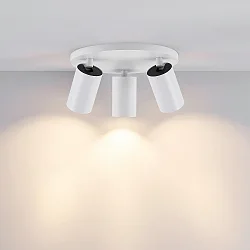 ceiling luminaire CAN TILT ROUND Ø 25CM 3 flames, round, cardanic swivelling GU10 IP20, white