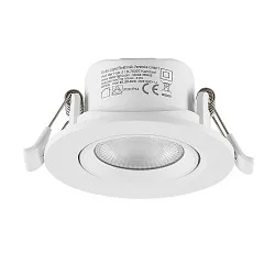 recessed spotlight SURTUR TILT 68 CCT swivelling, CCT Switch IP20/IP44, white dimmable