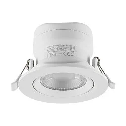 recessed spotlight SURTUR TILT 83 DTW swivelling, Dim-To-Warm IP20/IP44, white dimmable