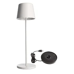 battery table lamp BUNDLE CANIS set of 1, with charger IP65, mat, white dimmable