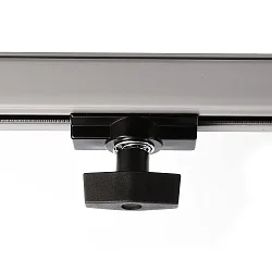 Accessories for 3-phase track system D LINE - mounting adapter for additional components, max. 10kg, black