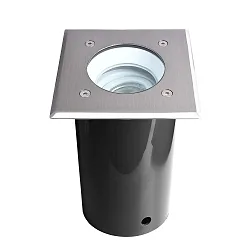 Floor recessed luminaire PAVO, square, set, voltage constant, 220-240V AC/50-60Hz, 1x max. 9W