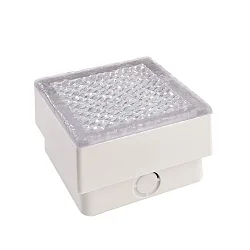 floor recessed luminaire TABIT 100x100 walkable, switchable IP67, grey, transparent 