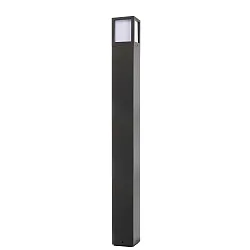 bollard lamp FACADO II 1000MM OPAL square E27 IP65, dark grey, mat dimmable