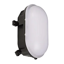 damp-proof luminaire SOTANO IP54 oval, CCT Switch, impact resistant, switchable, multipower IP54, black 