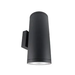 facade spotlight SHORELINE PRO ROUND 140 UP&DOWN 2 flames, round, CCT Switch IP65, dark grey dimmable