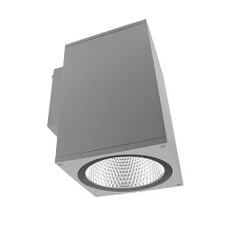 facade spotlight SHORELINE PRO SQUARE 140 DOWN 1 flame, square, CCT Switch IP65, light grey dimmable