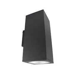 facade spotlight SHORELINE PRO SQUARE 140 UP&DOWN 2 flames, square, CCT Switch IP65, dark grey dimmable