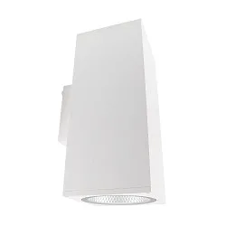 facade spotlight SHORELINE PRO SQUARE 140 UP&DOWN 2 flames, square, CCT Switch IP65, white dimmable