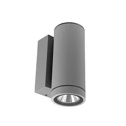facade spotlight SHORELINE PRO ROUND 68 DOWN 1 flame, round, CCT Switch IP65, light grey dimmable