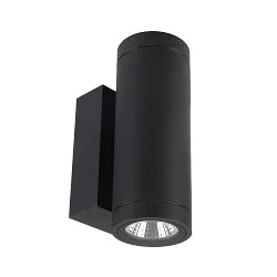 facade spotlight SHORELINE PRO ROUND 68 UP&DOWN 2 flames, round, CCT Switch IP65, dark grey dimmable